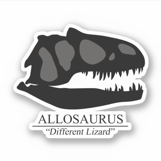 Allosaurus Skull Aufkleber (Vorderseite)