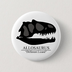 Allosaurus Skull Button