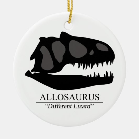 Allosaurus Skull Keramikornament (Vorne)