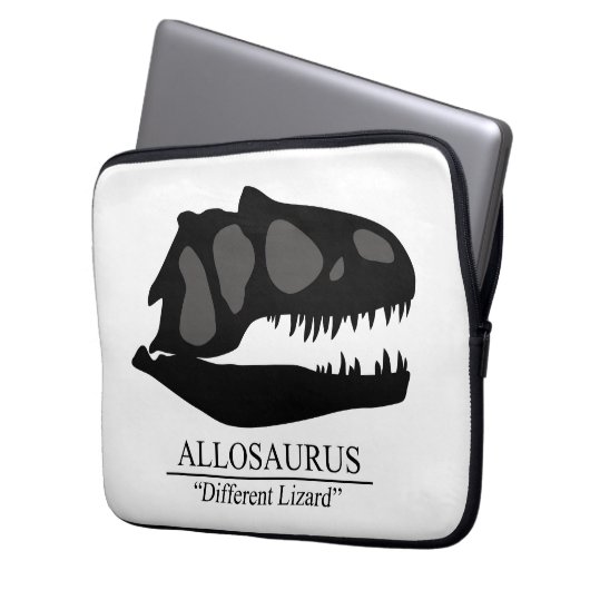 Allosaurus Skull Laptopschutzhülle (Vorderseite Links)