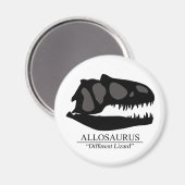 Allosaurus Skull Magnet (Vorderseite/Rückseite)