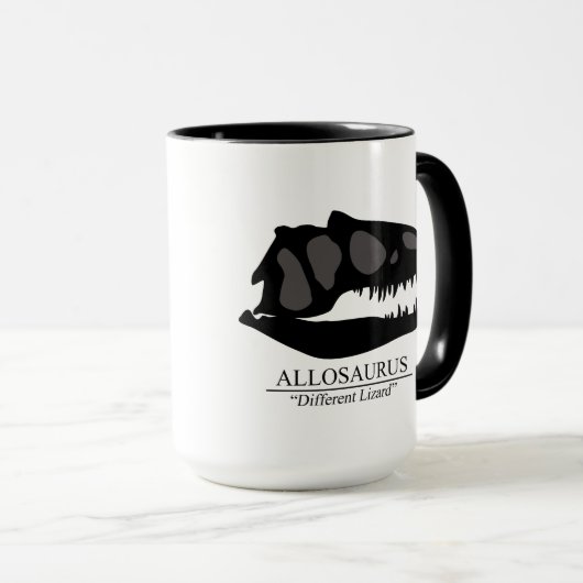 Allosaurus Skull Tasse (VorderseiteRechts)