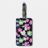 Allover-Blume Gepäckanhänger (Rückseite vertikal)