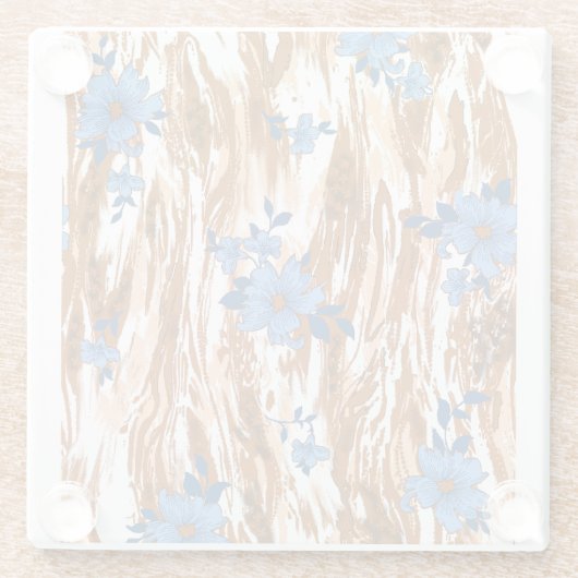 Allover-Blume Glasuntersetzer (Rückseite)