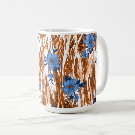 Allover-Blume Kaffeetasse (VorderseiteRechts)
