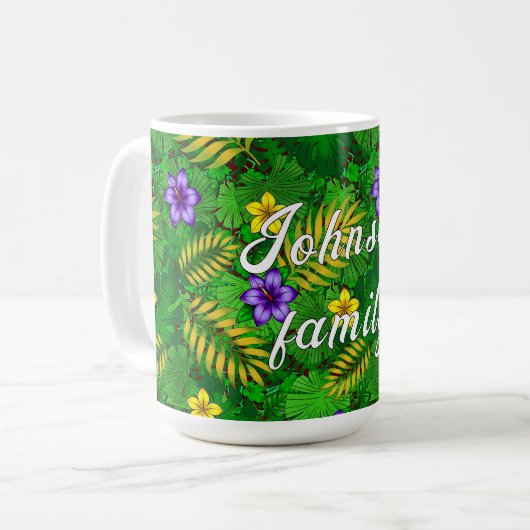Allover-Blume Kaffeetasse (Vorderseite Links)