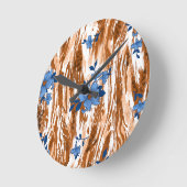 Allover-Blume Runde Wanduhr (Winkel)