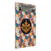 allover flower design mini klemmbrett (Schrägansicht)