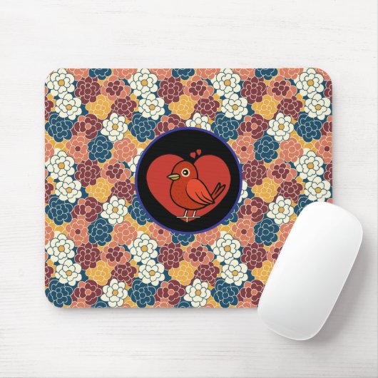 allover flower design mousepad (Mit Mouse)