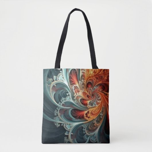 Allover Fraktal Print Tasche (Vorderseite)