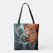 Allover Fraktal Print Tasche (Rückseite)