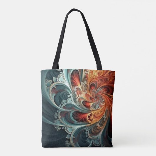 Allover Fraktal Print Tasche (Rückseite)