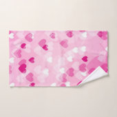 Allover Herzen, rosa Badhandtuch Set (Handtuch)