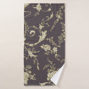 Allover Multimotif-Blume-Ornament Nahtloses Stück Badehandtuch