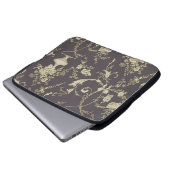 Allover Multimotif-Blume-Ornament Nahtloses Stück Laptopschutzhülle (Vorne Knopf)