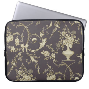 Allover Multimotif-Blume-Ornament Nahtloses Stück Laptopschutzhülle