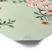 Allover Multimotif-Blume-Ornament Nahtloses Stück Poster (Ecke)