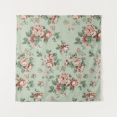 Allover Multimotif-Blume-Ornament Nahtloses Stück Wandteppich (Vorderseite (Horizontal))