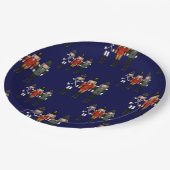 Allover Nutcracker, Blue-Paper Party-Teller Pappteller (Schrägansicht)