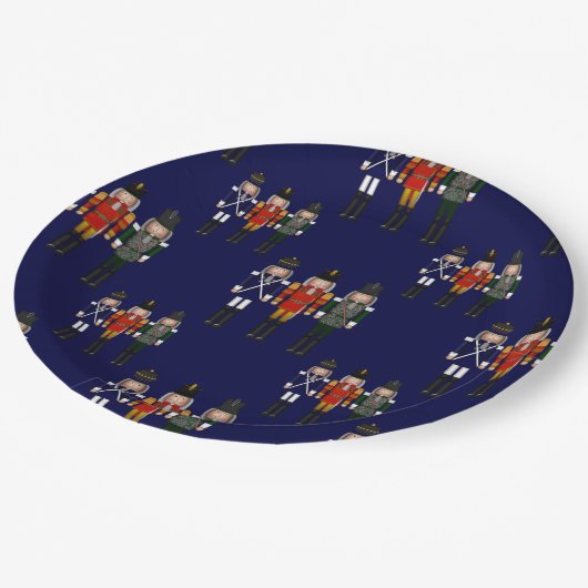 Allover Nutcracker, Blue-Paper Party-Teller Pappteller (Schrägansicht)