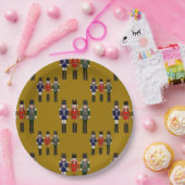 Allover Nutcracker, Gold-Paper Party-Teller Pappteller (Party)