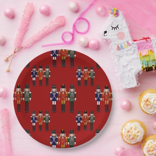 Allover Nutcrackers, Red Paper Party Teller (Party)