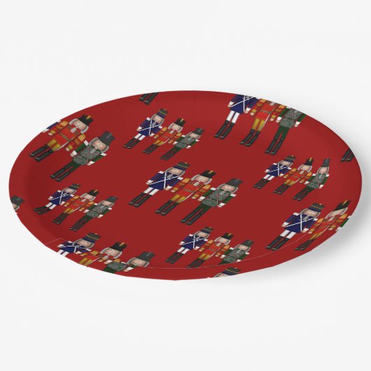 Allover Nutcrackers, Red Paper Party Teller (Schrägansicht)