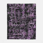 Allover Personalisierte Typografie Blanket für sie Fleecedecke (Vorderseite)