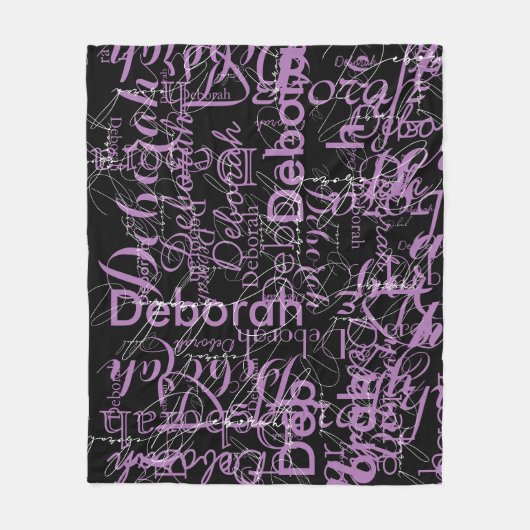 Allover Personalisierte Typografie Blanket für sie Fleecedecke (Vorderseite)