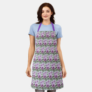Allover Print Schürze Lila African Daisies
