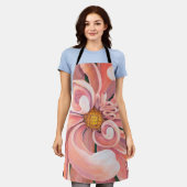 Allover Print Schürze Peach Dahlia (Getragen)