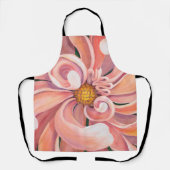 Allover Print Schürze Peach Dahlia (Vorderseite)