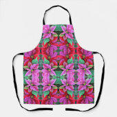 Allover Print Schürze Poinsettias (Vorderseite)