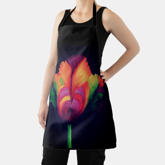 Allover Print Schürze Regenbogen Parrot Tulip (InSitu)