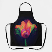 Allover Print Schürze Regenbogen Parrot Tulip (Vorderseite)