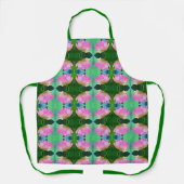 Allover Print-Schürze Rosa Lotus Abstrakt Schürze (Vorderseite)
