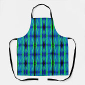 Allover Print Schürze Soft Green/Blue Streifen (Vorderseite)