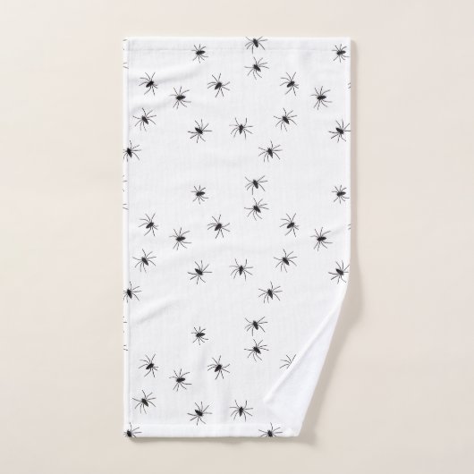 Allover Spiders Halloween Badhandtuch Set (Handtuch)