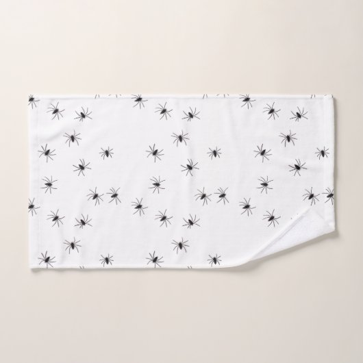 Allover Spiders Halloween Badhandtuch Set (Handtuch)