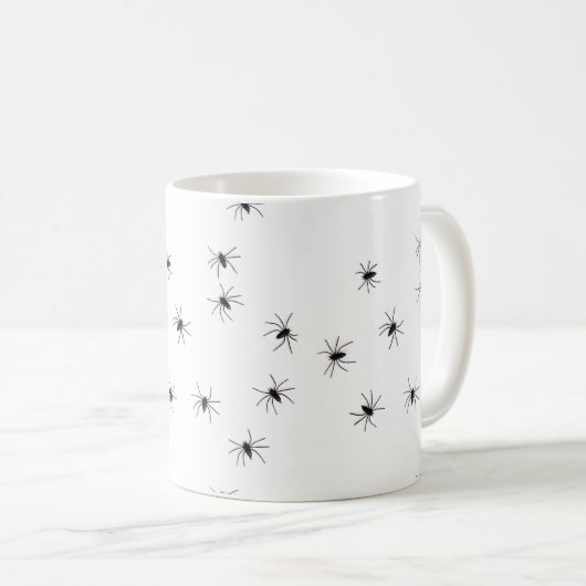 Allover Spiders Halloween Kaffeetasse (VorderseiteRechts)