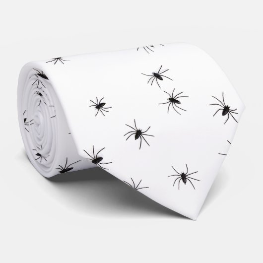 Allover Spiders Halloween Krawatte (Gerollt)