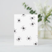Allover Spiders Halloween Postkarte (Stehend Vorderseite)