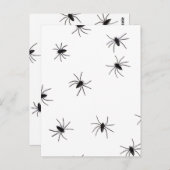 Allover Spiders Halloween Postkarte (Vorne/Hinten)