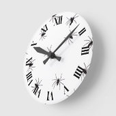 Allover Spiders Halloween Runde Wanduhr (Winkel)