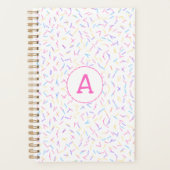 Allover Sprinkles Pink Multi Initial Planner Planer (Vorderseite)