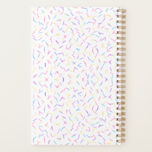 Allover Sprinkles Pink Multi Initial Planner Planer (Rückseite)