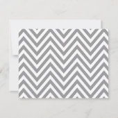 Alloy Grey & White Zickzack Wedding RSVP Cards Karte (Rückseite)