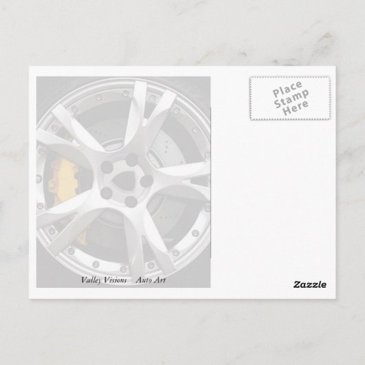 Alloy Wheel Postkarte (Rückseite)