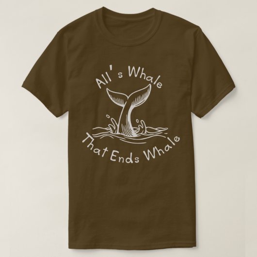 Alls Whale, der Whale weiß beendet T-Shirt (Design vorne)