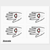 Allsehende Hand Auge Rechteckiger Aufkleber (Blatt)